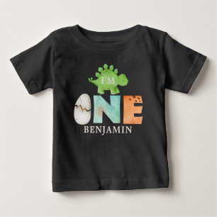 Camiseta Para Bebê Personalizado, sou um dinossauro Primeiro Bab de A