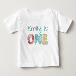 Camiseta Para Bebê Personalizado Um Primeiro Aniversário