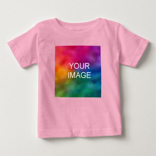 Camiseta Para Bebê Personalizar Adicionar o Texto Carregar Fotografia (Frente)