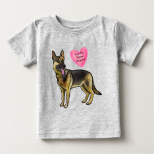Camiseta Para Bebê Personalizar Amor Meu Cachorro Pastor Alemão