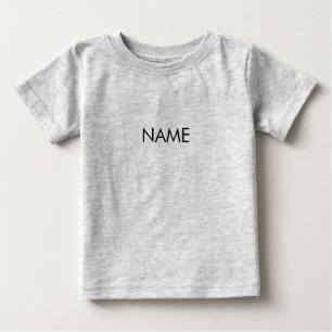 Camiseta Para Bebê Personalizar com nome, texto com letras pretas min