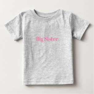 Camiseta Para Bebê Personalizar com nome, texto minimalista Irmã Gra