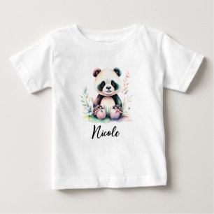 Camiseta Para Bebê Personalizar Crianças Crianças Bebler Panda Bear
