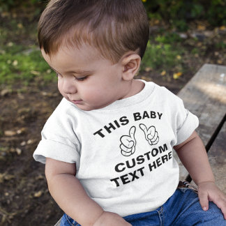Camiseta Para Bebê Personalizar este BABY - adicione seu próprio text