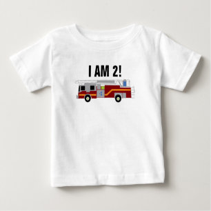 Camiseta Para Bebê Personalizar Firecaminhão Eu sou 2 Bebê Bodycase