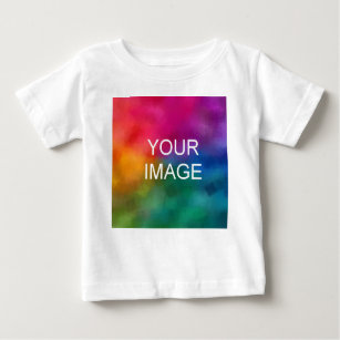 Camiseta Para Bebê Personalizar Modelo de tendências de cor branca el