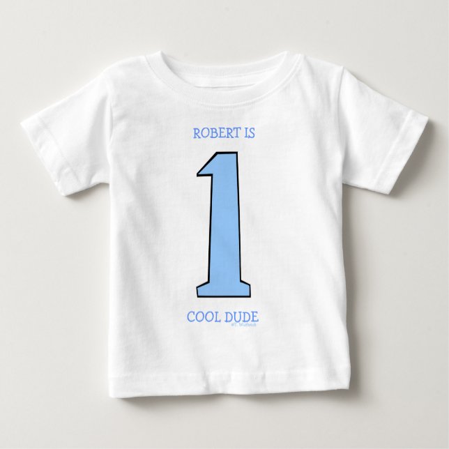 Camiseta Para Bebê Personalizar o Primeiro Aniversário Filho Engraçad (Frente)