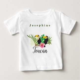 Camiseta Para Bebê Personalizar o Tema Tropical Flores de Turim Hibis