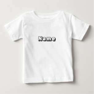 Camiseta Para Bebê Personalizar, personalizar o monograma inicial do 