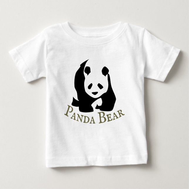 Camiseta Para Bebê Personalizar T-Shirt Bear Bear Urso Branco Negro (Frente)