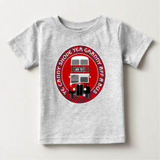 Camiseta Para Bebê Personalizar Vintage Tartan bus Baby T-Shirt