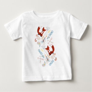 Camiseta Para Bebê Personalize este padrão moderno de floresta de rap