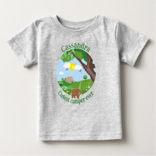 Camiseta Para Bebê Personalize o camper mais fofo de sempre, adicione
