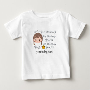 Camiseta Para Bebê Personalize o Seu Aniversário