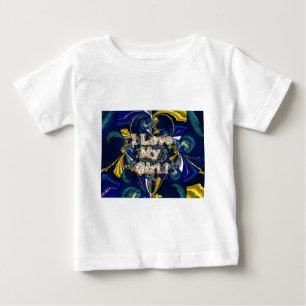 Camiseta Para Bebê Personalize seu amor infinito: Eu amo minha garota