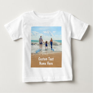Camiseta Para Bebê Personalize sua camiseta do bebê fotográfico com t