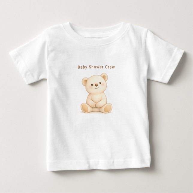 Camiseta Para Bebê Personalized Baby Shower (Frente)
