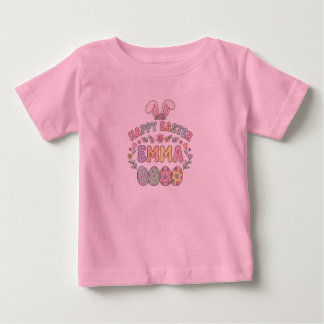 Camiseta Para Bebê Personalized Easter Bunny Kids Shirt – Custom Name