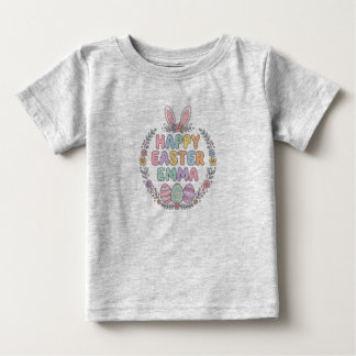 Camiseta Para Bebê Personalized Easter Bunny Kids Shirt – Custom Name