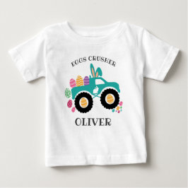 Camiseta Para Bebê Personalized “Eggs Crusher” Monster Truck Easter