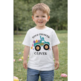 Camiseta Para Bebê Personalized “Eggs Crusher” Monster Truck Easter T
