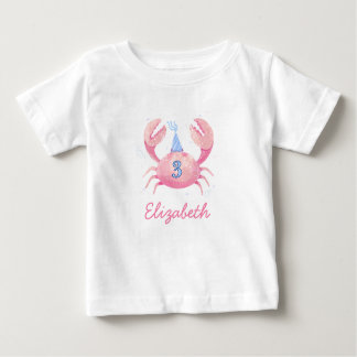 Camiseta Para Bebê Personalized Kids Birthday T-Shirt, Custom Name 