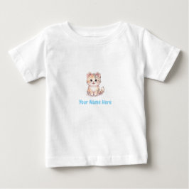 Camiseta Para Bebê Personalized Kitten T-Shirt for Baby Girl