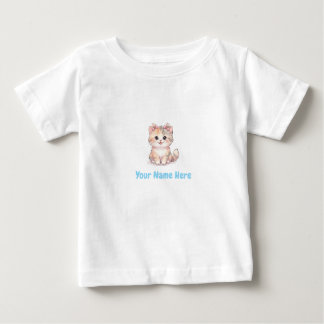 Camiseta Para Bebê Personalized Kitten T-Shirt for Baby Girl