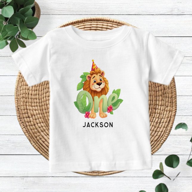 Camiseta Para Bebê Personalized Lion-Themed Baby Shirt  (Criador carregado)