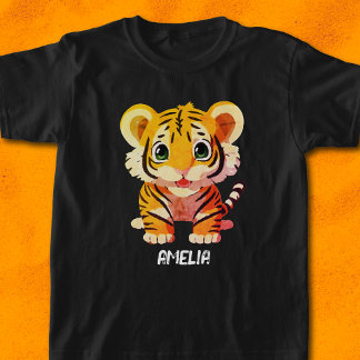 Camiseta Para Bebê Personalized Little Tiger