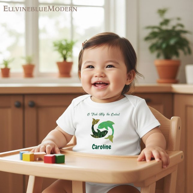 Camiseta Para Bebê Personalized Pisces Zodiac Impressionist Toddler  (Criador carregado)