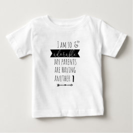 Camiseta Para Bebê Personalized pregnancy reveal second child