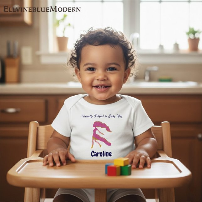 Camiseta Para Bebê Personalized Virgo “Virtually Perfect” Toddler Art (Criador carregado)