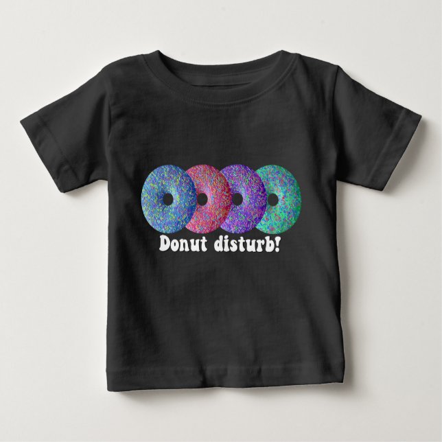 Camiseta Para Bebê Perturbação da rosquinha (Frente)