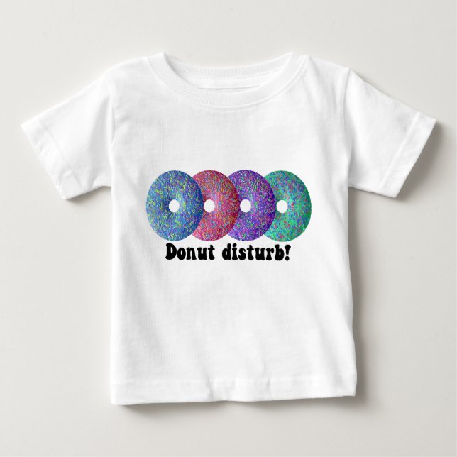 Camiseta Para Bebê Perturbação da rosquinha (Frente)