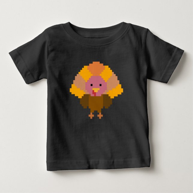 Camiseta Para Bebê Peru - Arte Pixel (Frente)