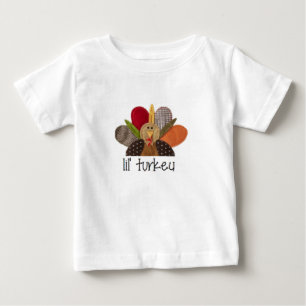 Camiseta Para Bebê Peru da Acção de graças-lil