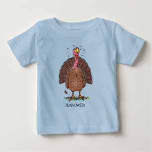 Camiseta Para Bebê Peru-de-fazenda com moscas