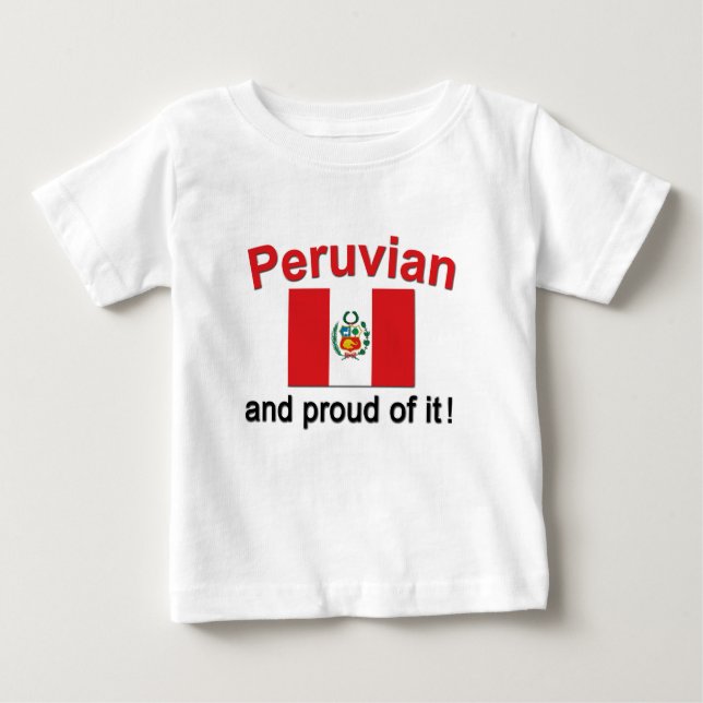Camiseta Para Bebê Peruvian orgulhosos (Frente)