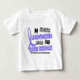 Camiseta Para Bebê Pervinca para meu cancer esofágico do grande vov