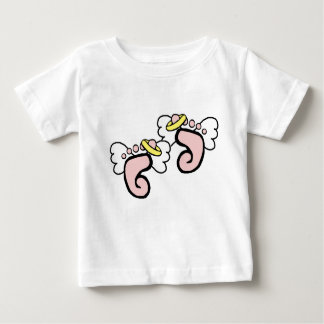 Camiseta Para Bebê Pés cor-de-rosa simples