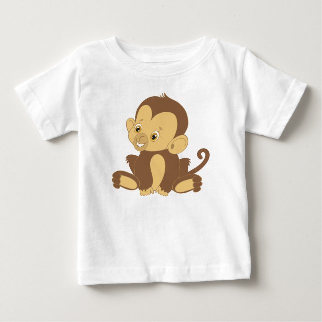 Camiseta Para Bebê Pés de macaco (Frente)