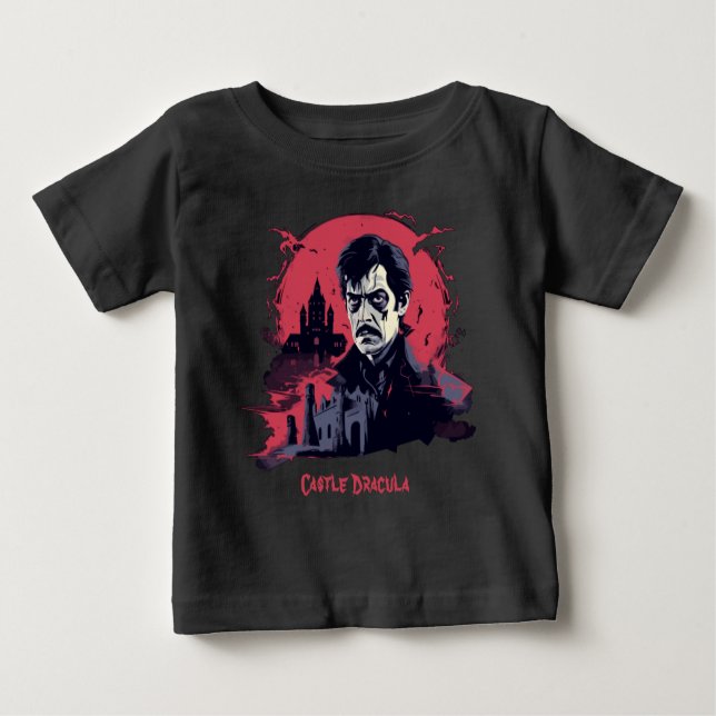 Camiseta Para Bebê Pesadelo Gótico (Frente)