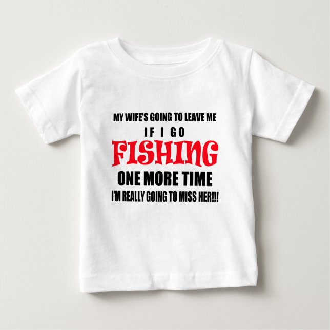 Camiseta Para Bebê pesca (Frente)