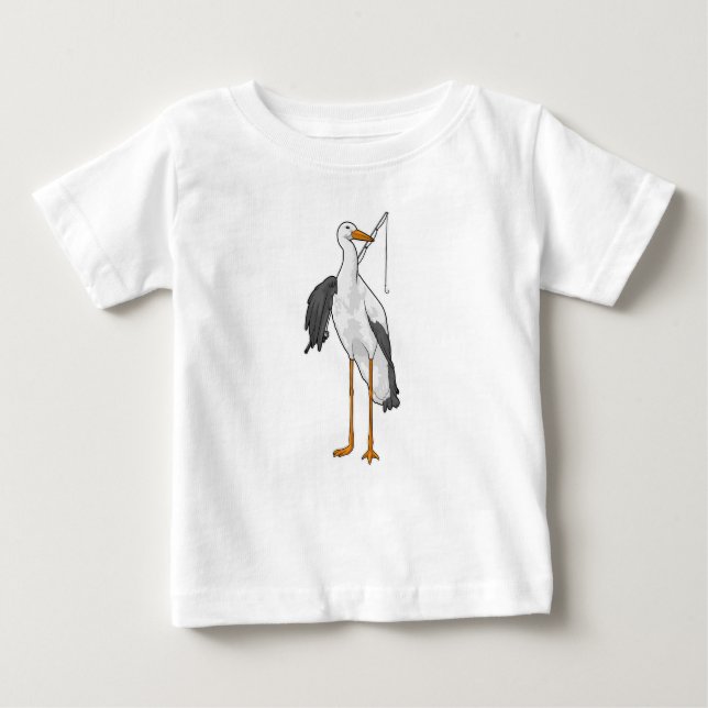 Camiseta Para Bebê Pesca com peixes de cais (Frente)