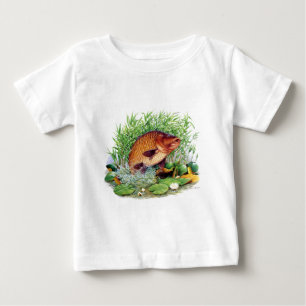 Camiseta Para Bebê Pesca da carpa