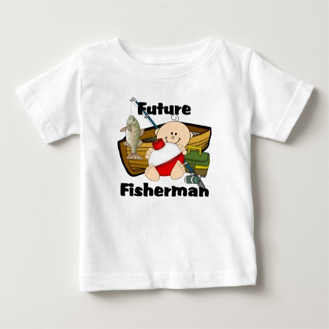Camiseta Para Bebê Pescador futuro (Frente)