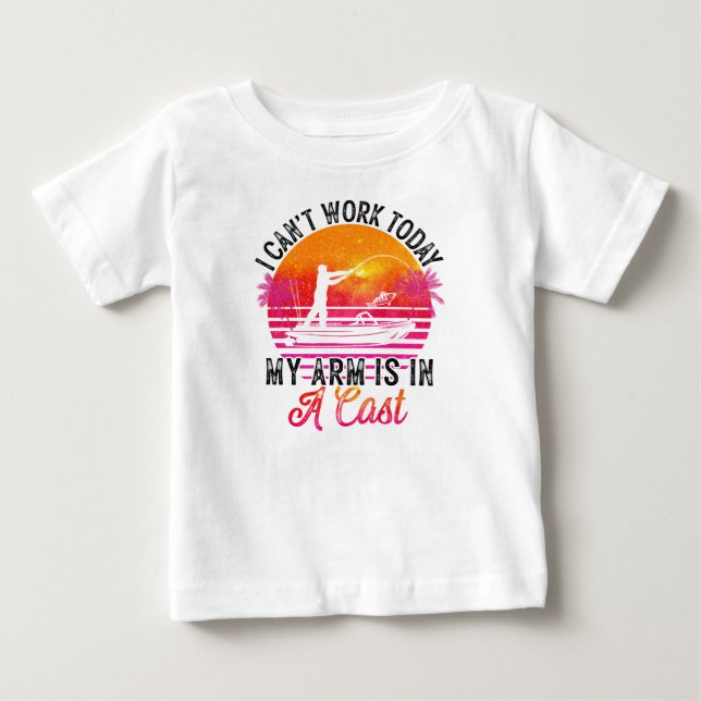 Camiseta Para Bebê Pescador Piada Pesca (Frente)