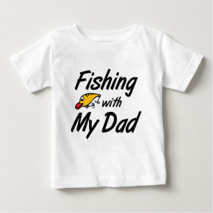 Camiseta Para Bebê Pescar Com Meu Pai