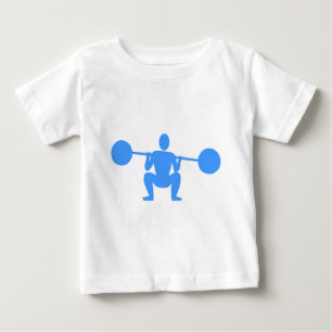 Camiseta Para Bebê Peso Elevador 01 - Azul Bebê